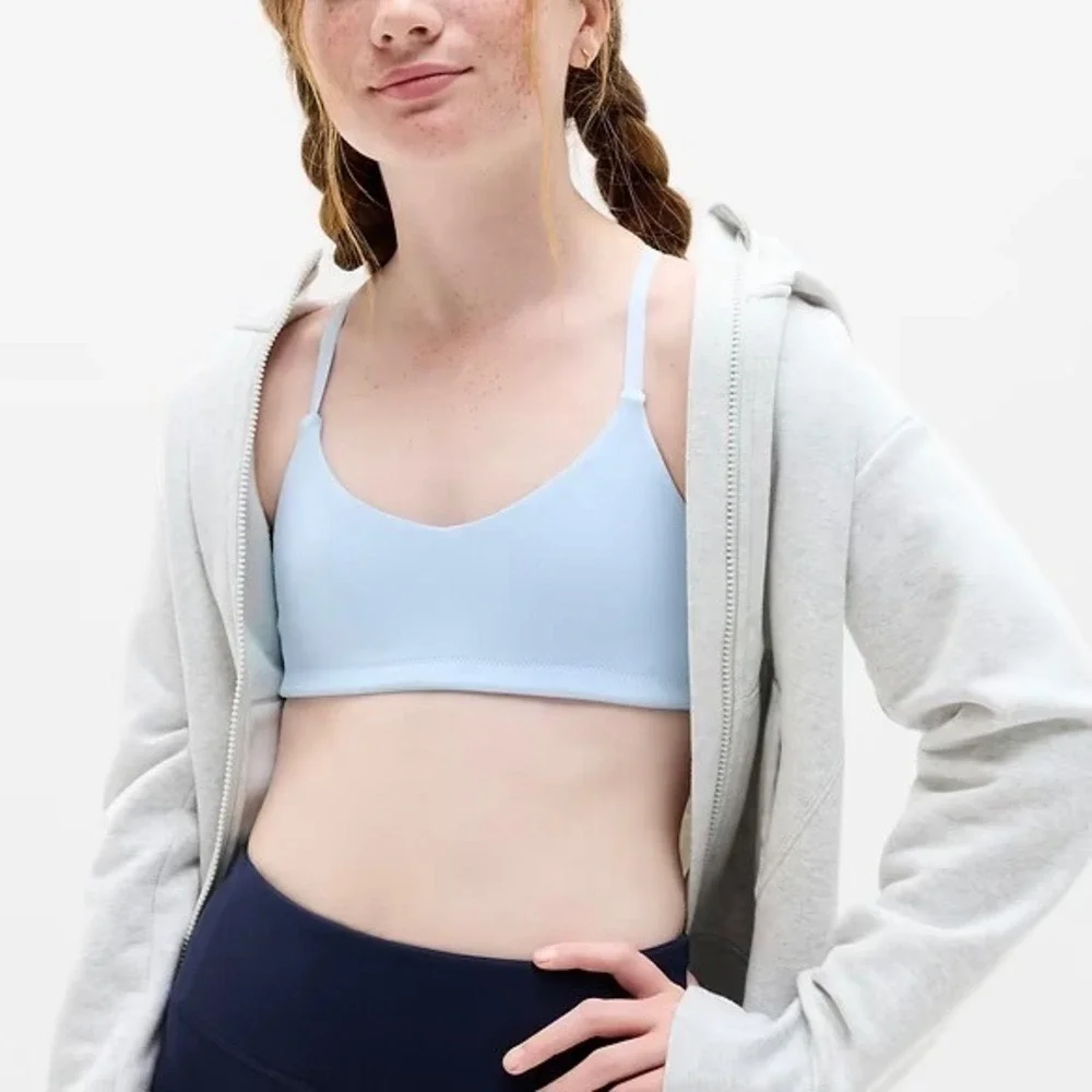 Athleta Girl Right Moves Adjustable Bra 2 Pack, Grey Blue Sz XL